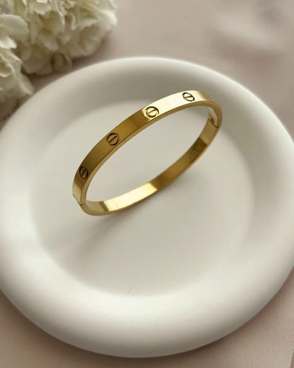 Minimal Screw Bracelet Set | Gold & Silver Stainless Steel Cuff
