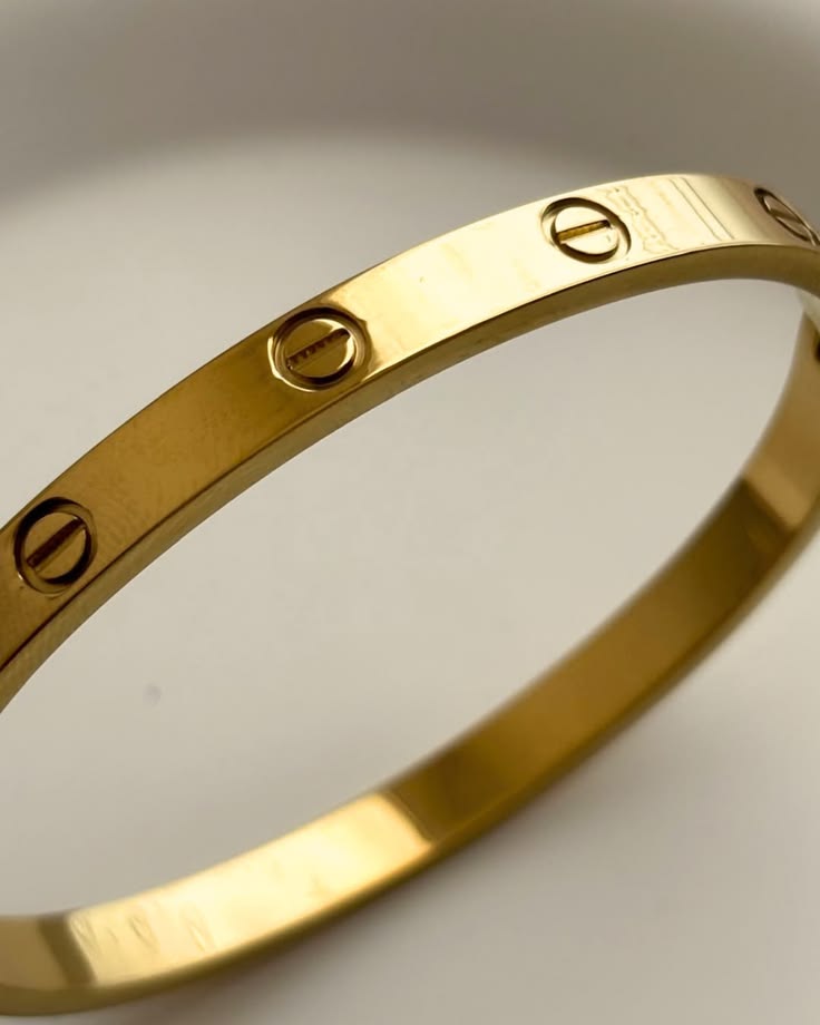 Minimal Screw Bracelet Set | Gold & Silver Stainless Steel Cuff
