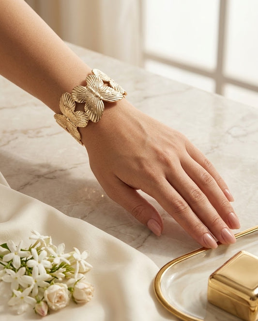 Butterfly Bloom Cuff Bracelet