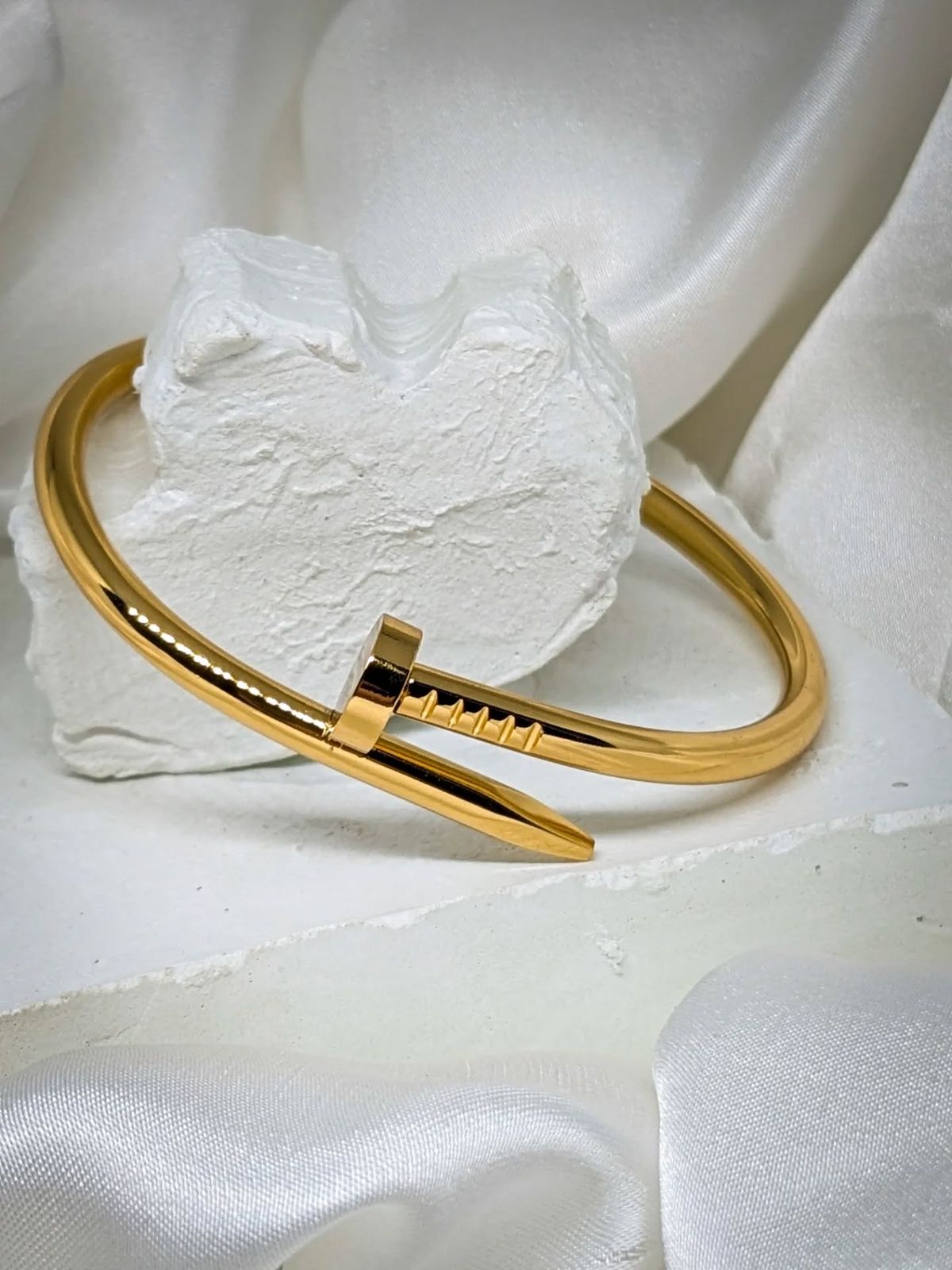 Nail Bracelet Set | Gold & Silver Stainless Steel Cuff