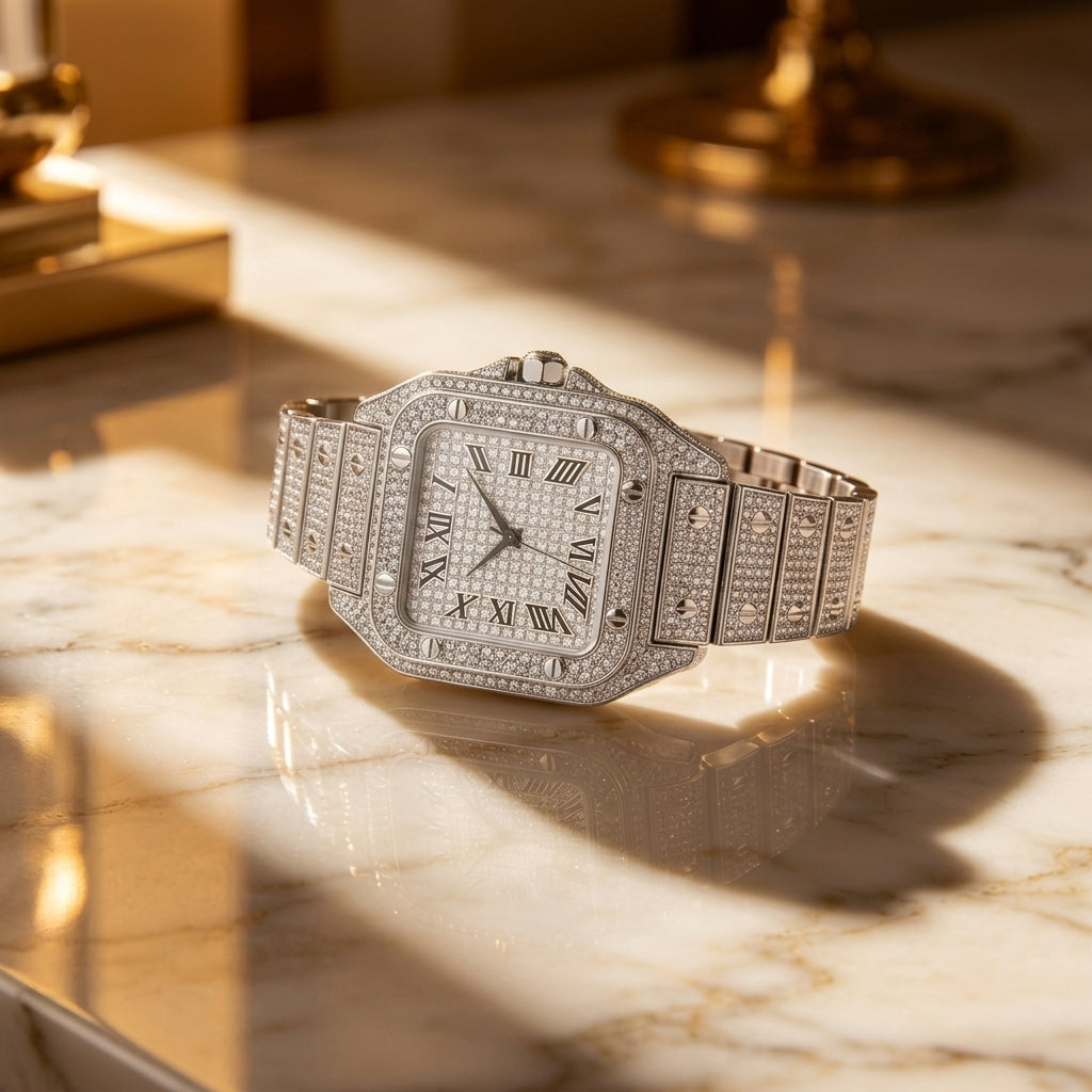 White Diamond Roman Watch
