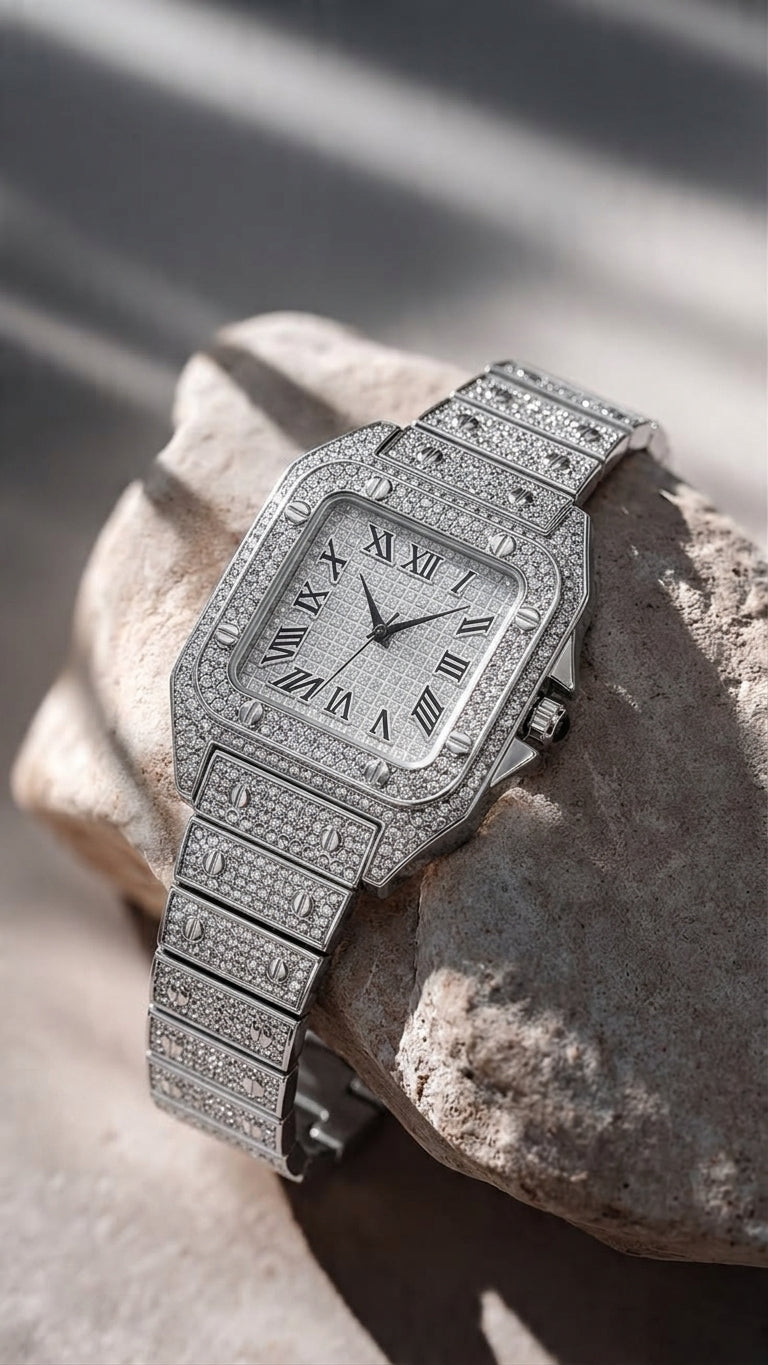 White Diamond Roman Watch