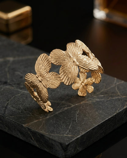 Butterfly Bloom Cuff Bracelet