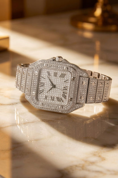 White Diamond Roman Watch