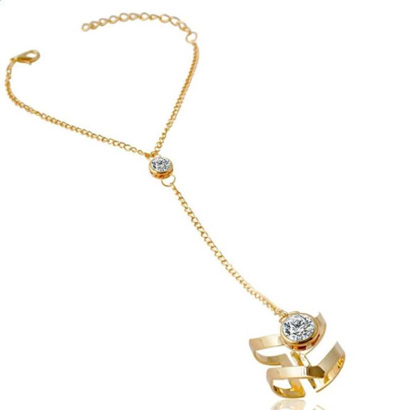 Crystal Linked Chain Hand Harness