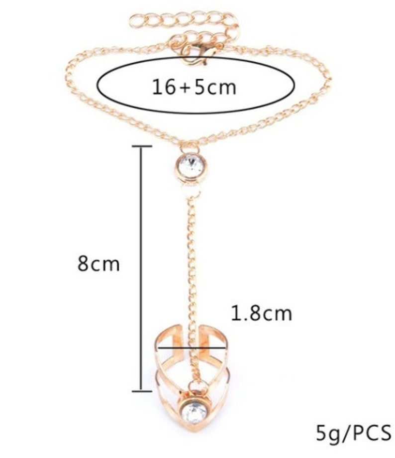 Crystal Linked Chain Hand Harness
