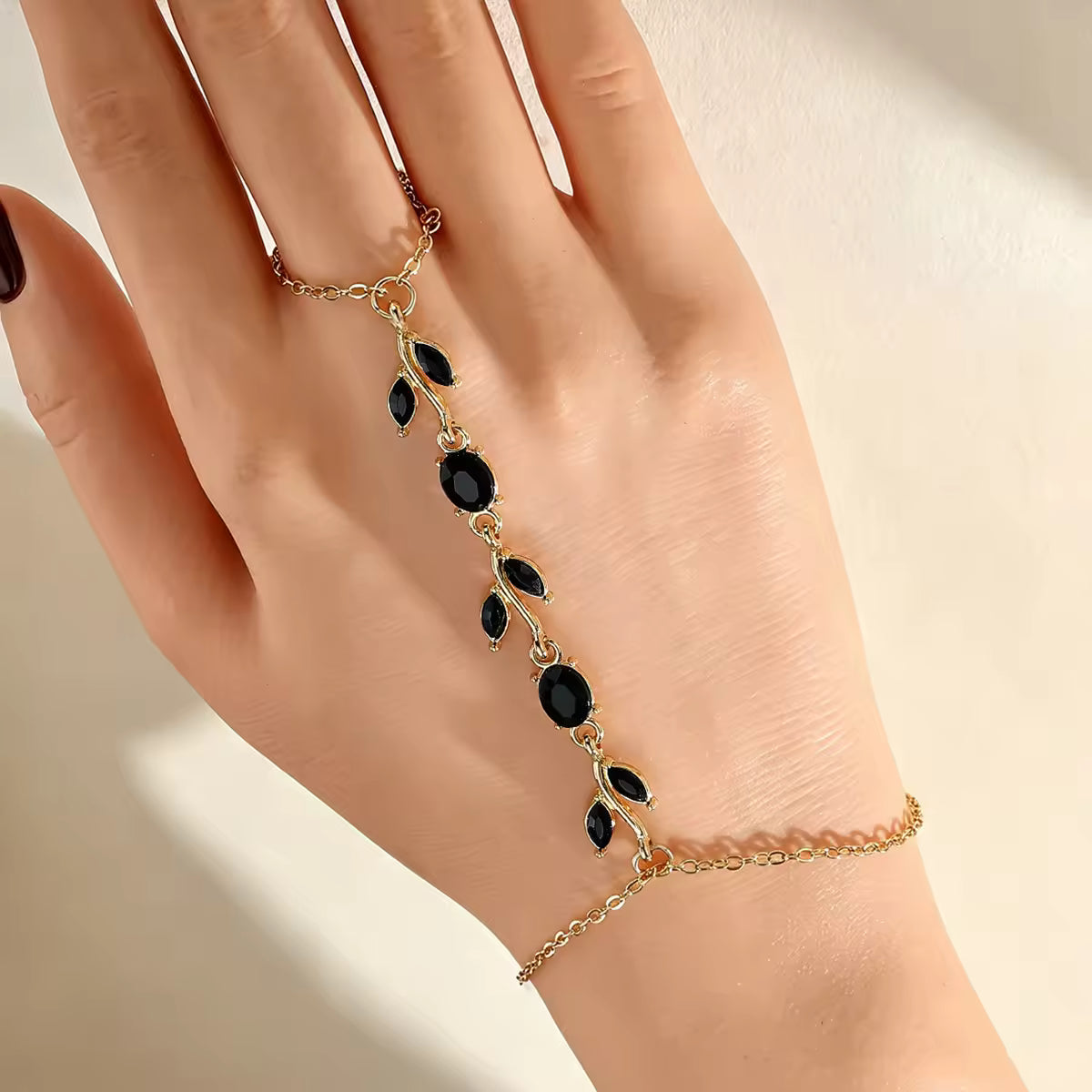 Midnight Crystal Hand Harness