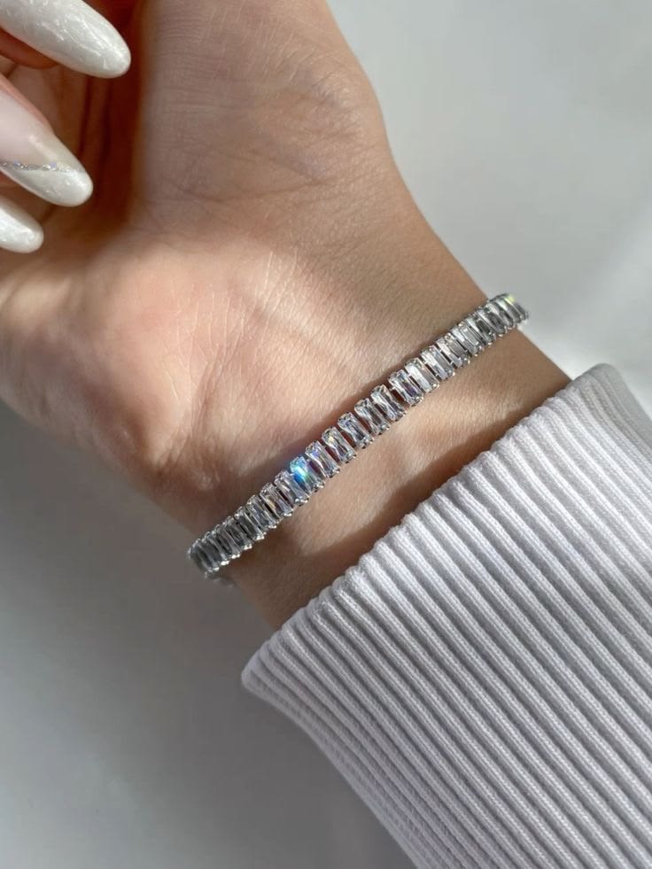 Baguette Crystal Tennis Bracelet