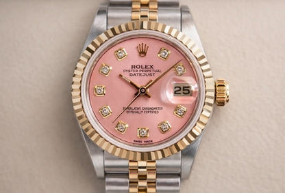 Rose Pink Women’s Two-Tone Pink Dial Luxury Watch
