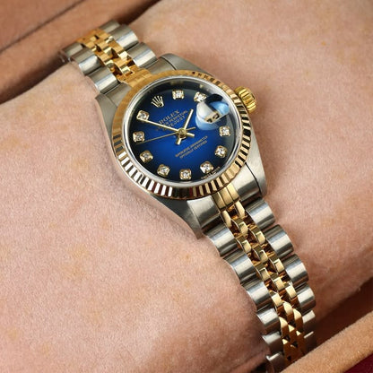 Royal Blue Two-Tone Luxury Watch