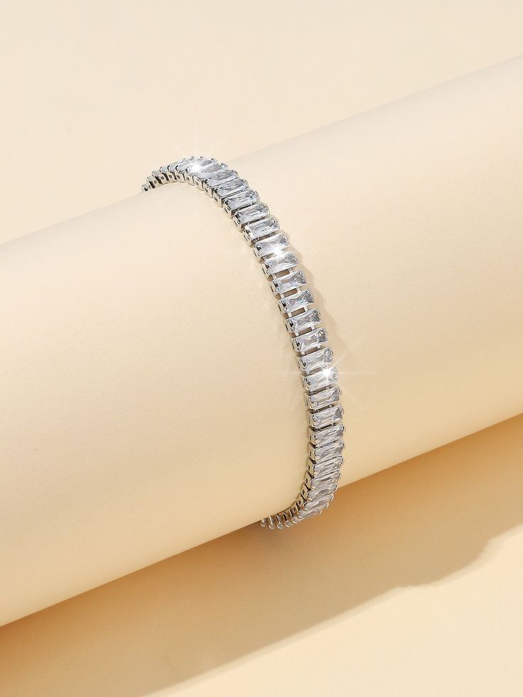 Baguette Crystal Tennis Bracelet