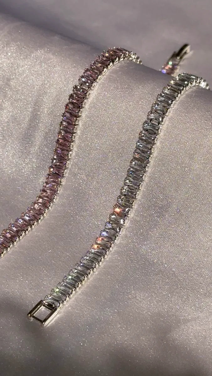 Baguette Crystal Tennis Bracelet