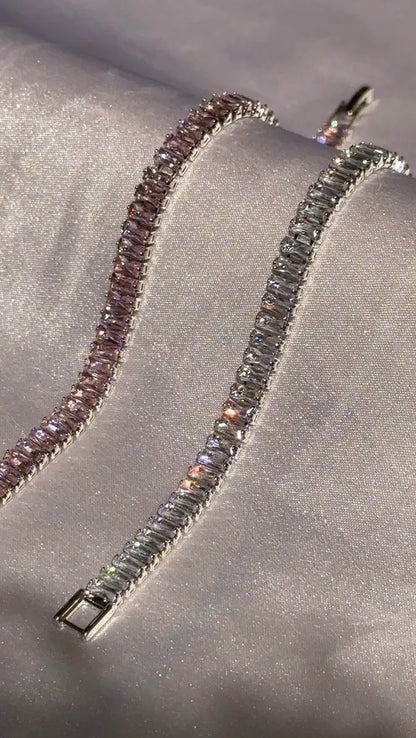 Baguette Crystal Tennis Bracelet