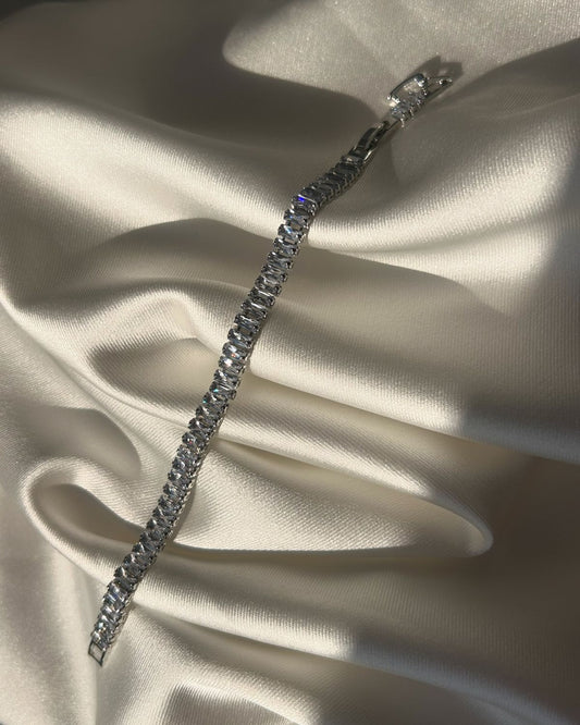 Baguette Crystal Tennis Bracelet